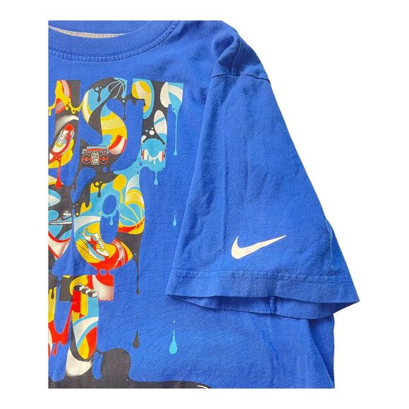 Nike Youth L Blue “Just Do It” Bonner Colab Streetwear Graphic T-Shirt - Picture 4 of 8